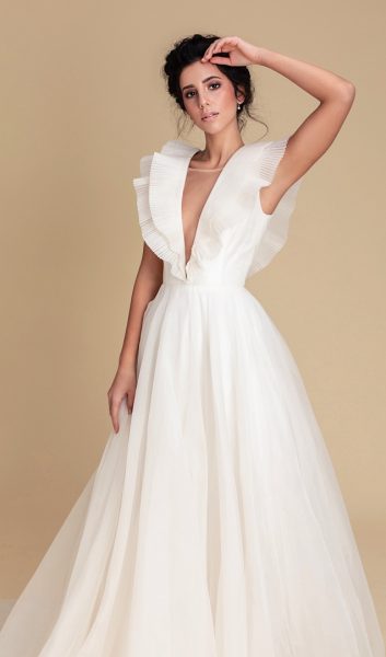 elfenkleid Brautkleid Pleat