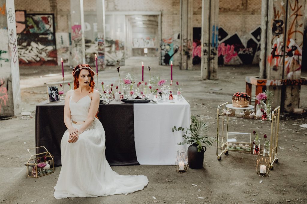 Dark Urban Wedding Styled Shoot